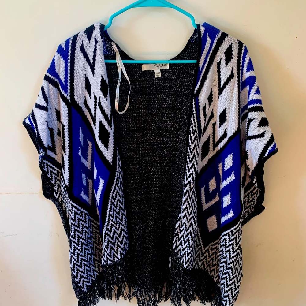 Black, white and Blue cardigan